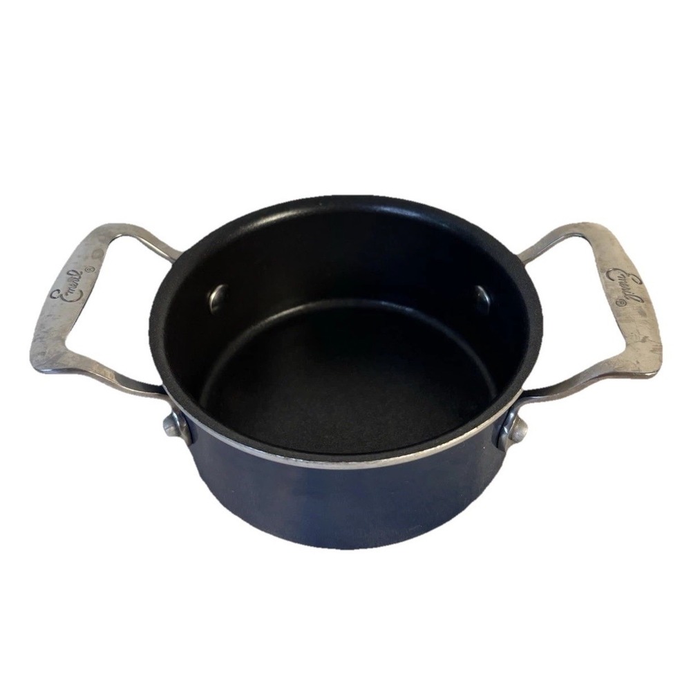 Emeril Lagasse 2 Cup Mini Saucepan Nonstick‎ Navy Blue Enamel Butter Warmer Pot
